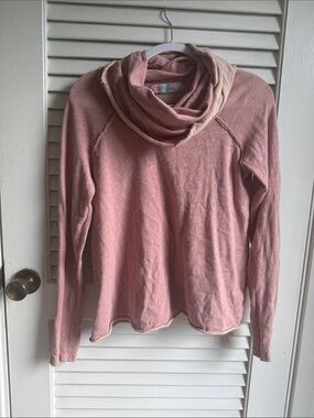Free People Beach Dusty Rose Cowl Neck Pullover